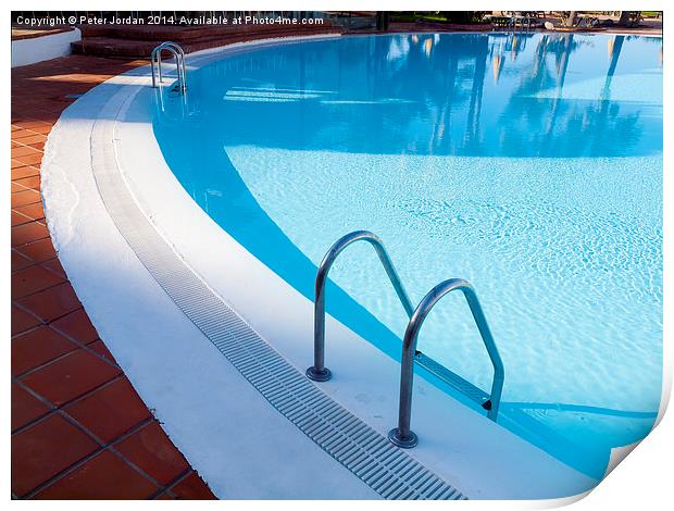  Swimming Pool Holiday Hotel Print by Peter Jordan