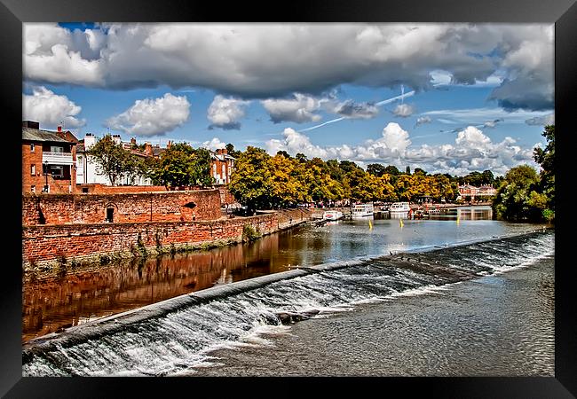 Chester by the River Framed Print by Roger Green