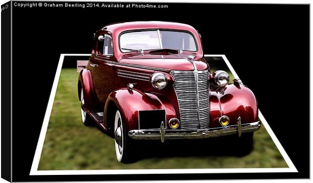  3D Classic Car Canvas Print by Graham Beerling