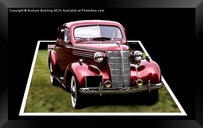  3D Classic Car Framed Print by Graham Beerling