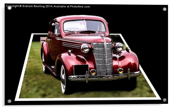  3D Classic Car Acrylic by Graham Beerling