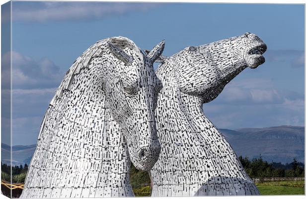 The Falkirk Kelpies Canvas Print by Kevin Tate