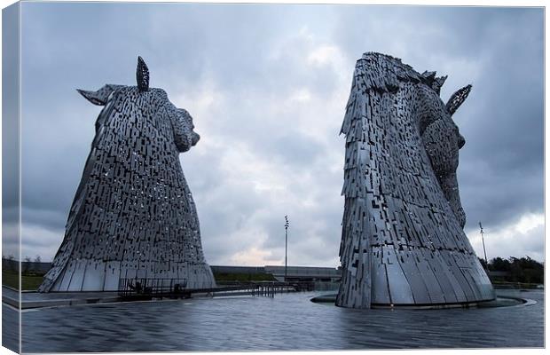  Kelpies at Falkirk Canvas Print by Northeast Images