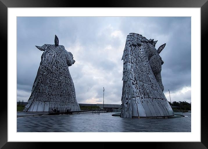  Kelpies at Falkirk Framed Mounted Print by Northeast Images