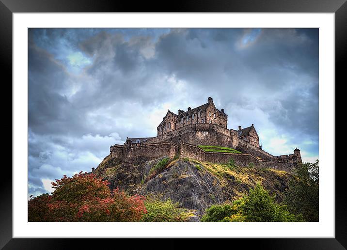 Edinburgh Castle Framed Mounted Print by Kevin Tate