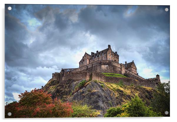 Edinburgh Castle Acrylic by Kevin Tate