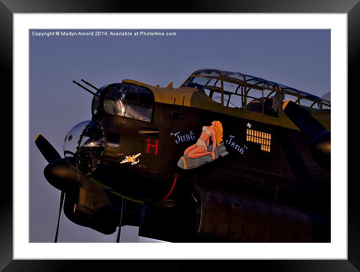  Just Jane Lancaster Nose Art Framed Mounted Print by Martyn Arnold