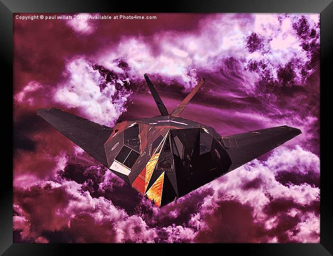  F117 Stealth Jet Framed Print by paul willats