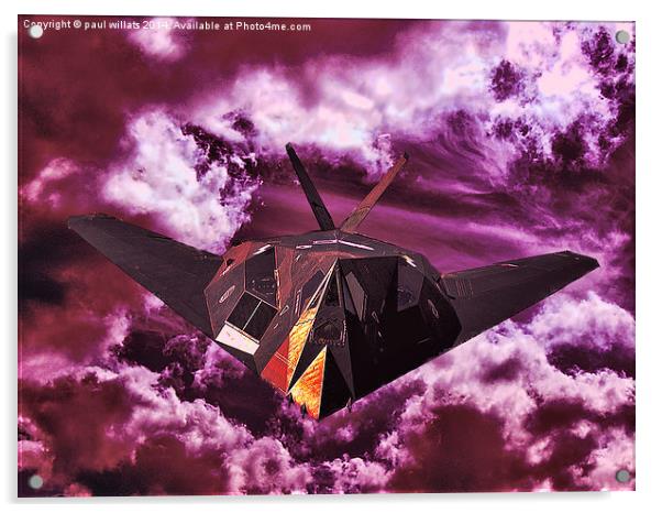  F117 Stealth Jet Acrylic by paul willats
