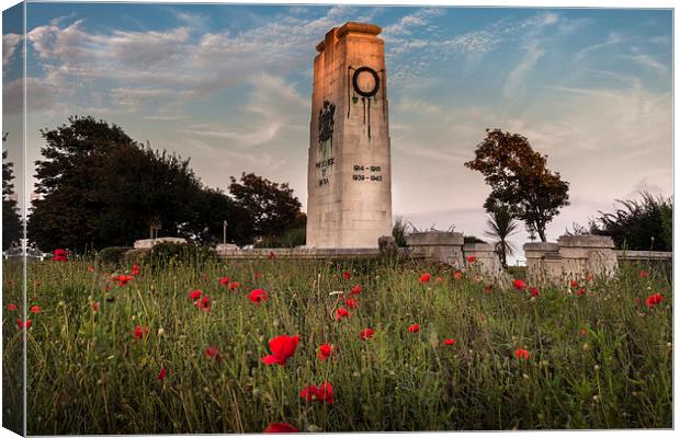  Swansea cenotaph Canvas Print by Leighton Collins