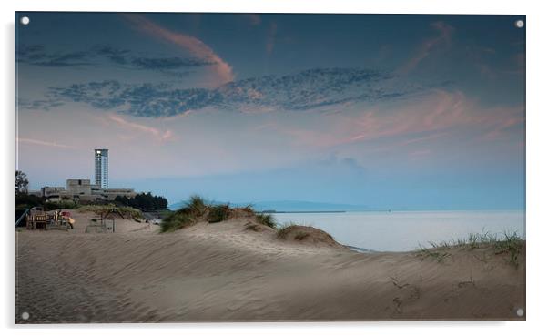  Swansea bay sand dunes Acrylic by Leighton Collins