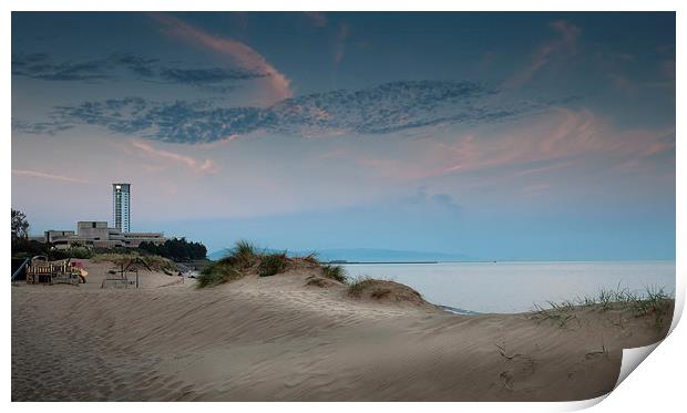  Swansea bay sand dunes Print by Leighton Collins