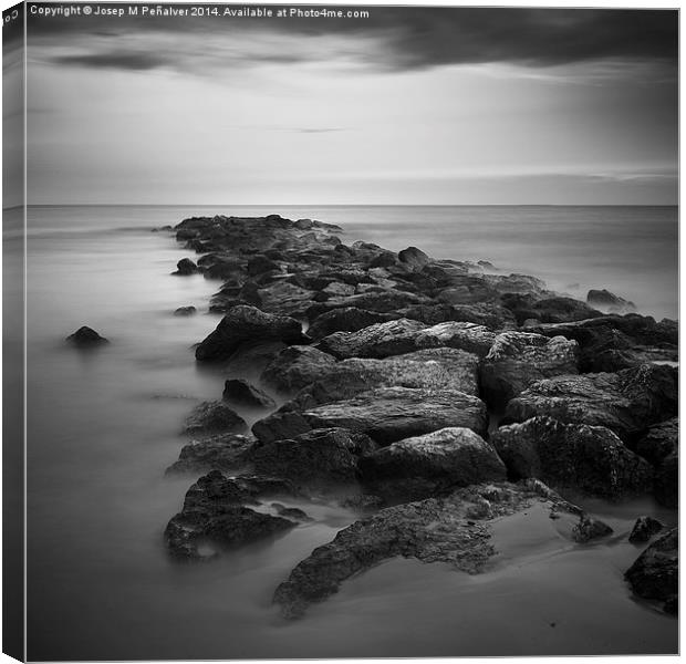 Beach of Vilanova i la Geltru Canvas Print by Josep M Peñalver