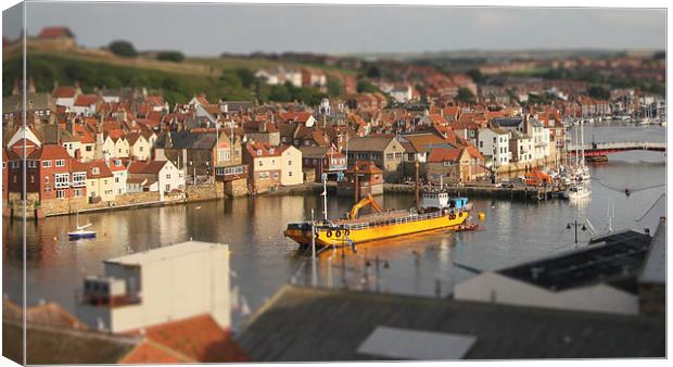  Whitby Harbour Tilt-Shift Canvas Print by Sean Wareing
