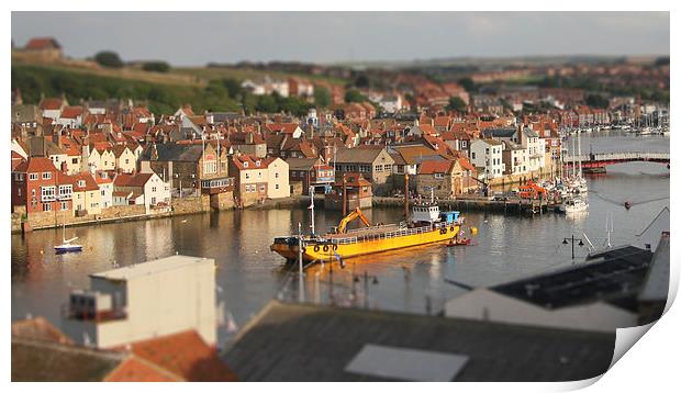  Whitby Harbour Tilt-Shift Print by Sean Wareing