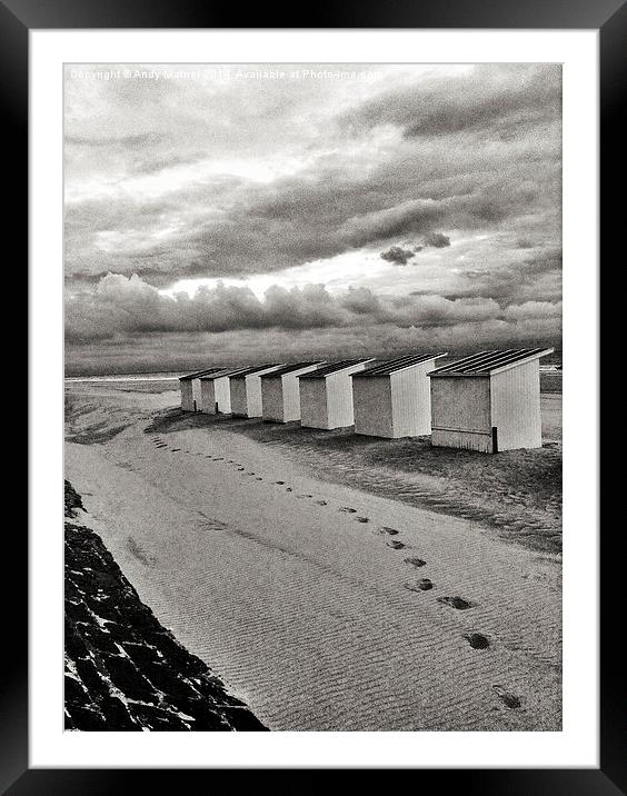 Footsteps in the Sand Framed Mounted Print by Andy Mather