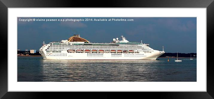 P&O Cruises Oceana  Framed Mounted Print by Elaine Pearson