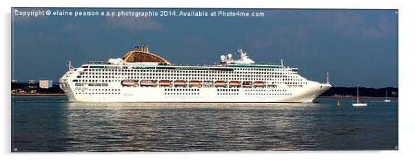 P&O Cruises Oceana  Acrylic by Elaine Pearson