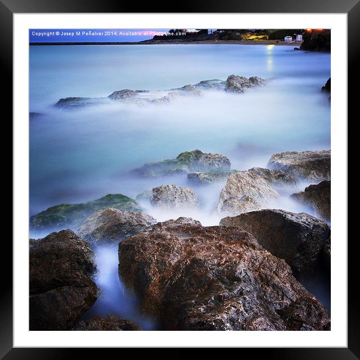 Beach of Vilanova i la Geltru Framed Mounted Print by Josep M Peñalver