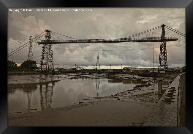  Newport Transport Bridge Framed Print by Paul Brewer