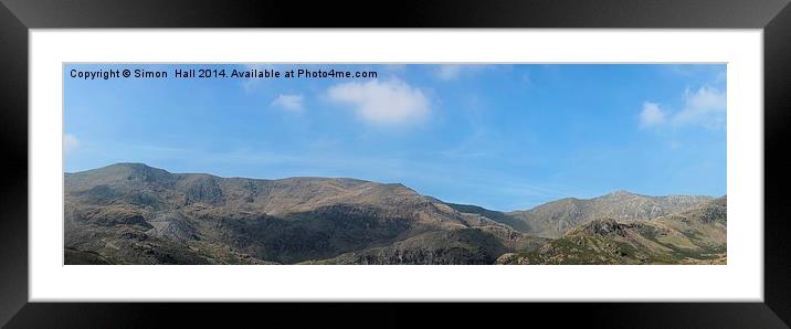  Coniston Range Panorama Framed Mounted Print by Simon Hall