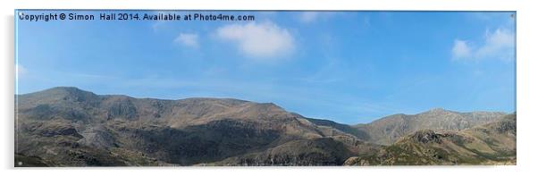  Coniston Range Panorama Acrylic by Simon Hall