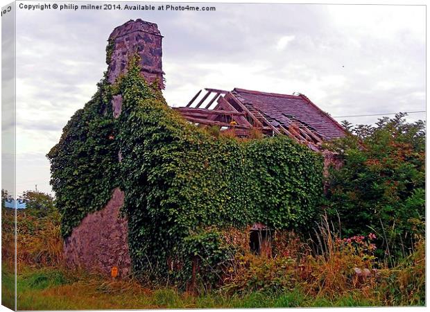  Abandoned Cottage Canvas Print by philip milner
