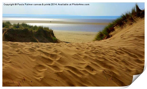  Saunton Sands Beach Print by Paula Palmer canvas