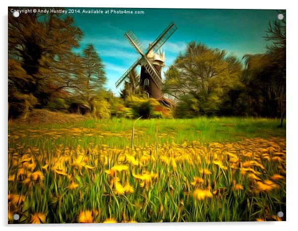 Wray Common Windmill  Acrylic by Andy Huntley