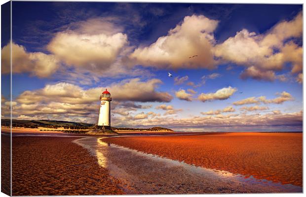  Talacre Lighthouse on a Spring Morning Canvas Print by Mal Bray