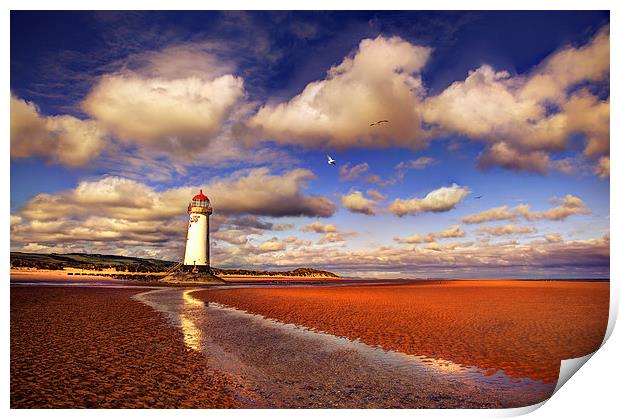  Talacre Lighthouse on a Spring Morning Print by Mal Bray