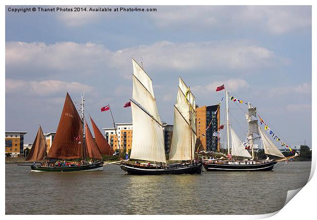  I saw Three ships Print by Thanet Photos