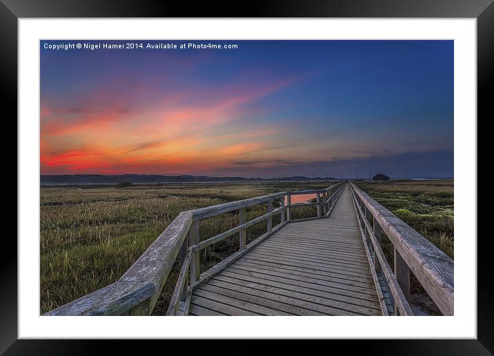 Sunset On The Boardwalk Newtown Isle Of Wight Framed Mounted Print by Wight Landscapes