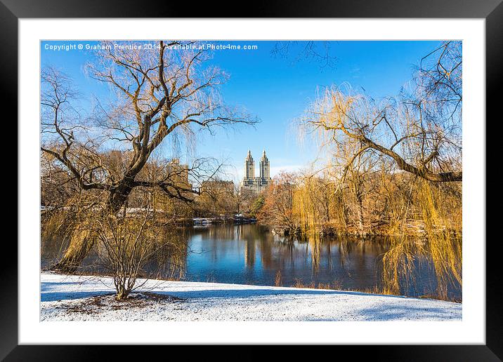  Central Park and Upper West Side, New York Framed Mounted Print by Graham Prentice