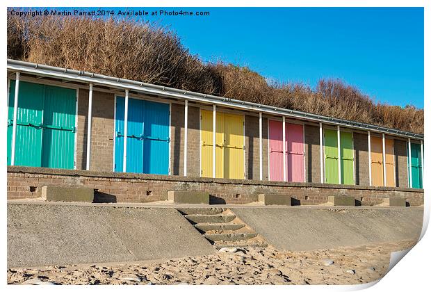Bridlington Beach Huts Print by Martin Parratt