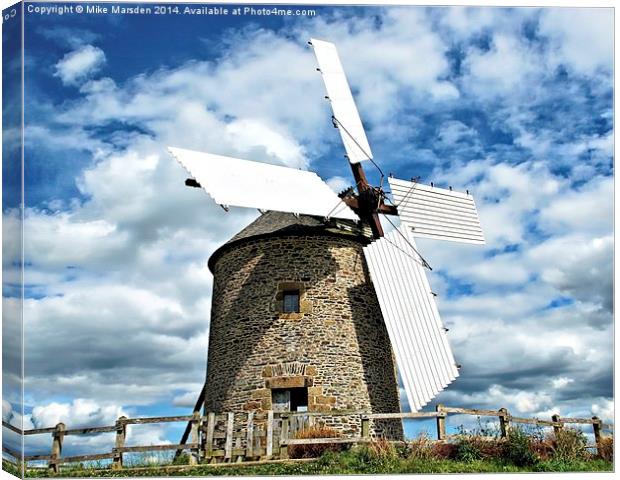  Le Moulin de Moidrey Canvas Print by Mike Marsden