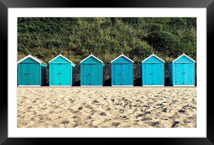 Bournemouth Beach Huts Framed Mounted Print by Martin Parratt