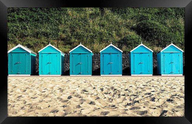 Bournemouth Beach Huts Framed Print by Martin Parratt