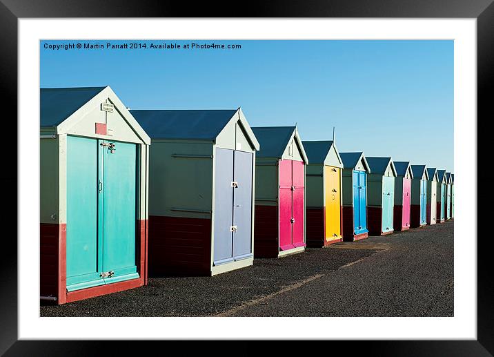Hove Beach Huts Framed Mounted Print by Martin Parratt