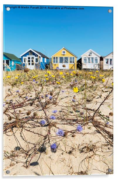 Mudeford Beach Huts Acrylic by Martin Parratt