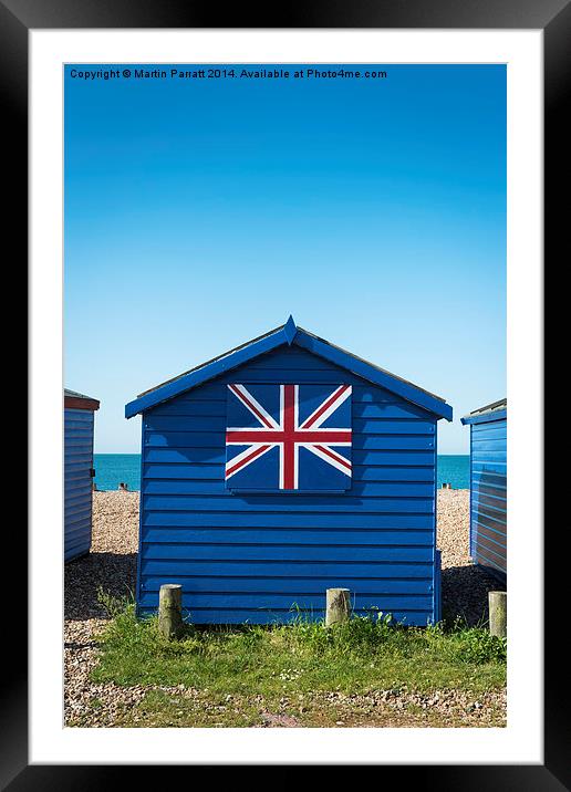 Hayling Island Beach Hut Framed Mounted Print by Martin Parratt