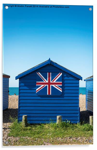 Hayling Island Beach Hut Acrylic by Martin Parratt