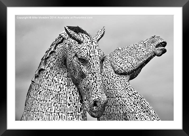 The Kelpies Framed Mounted Print by Mike Marsden