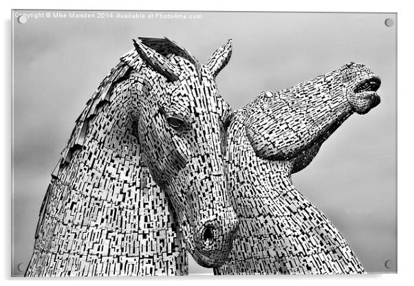 The Kelpies Acrylic by Mike Marsden
