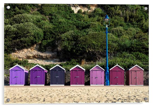 Bournemouth Beach Huts Acrylic by Martin Parratt