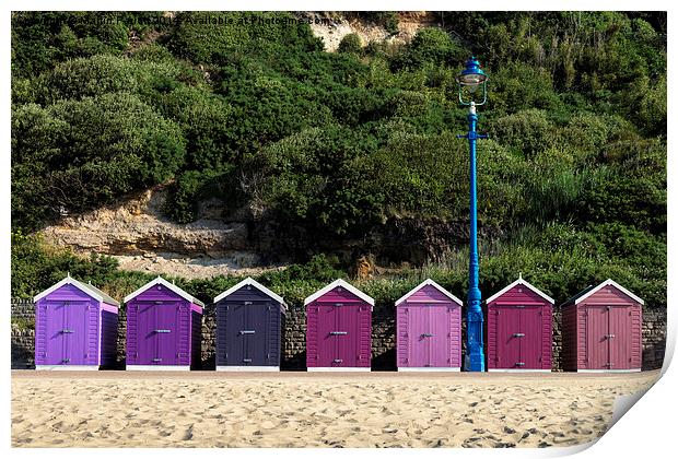 Bournemouth Beach Huts Print by Martin Parratt