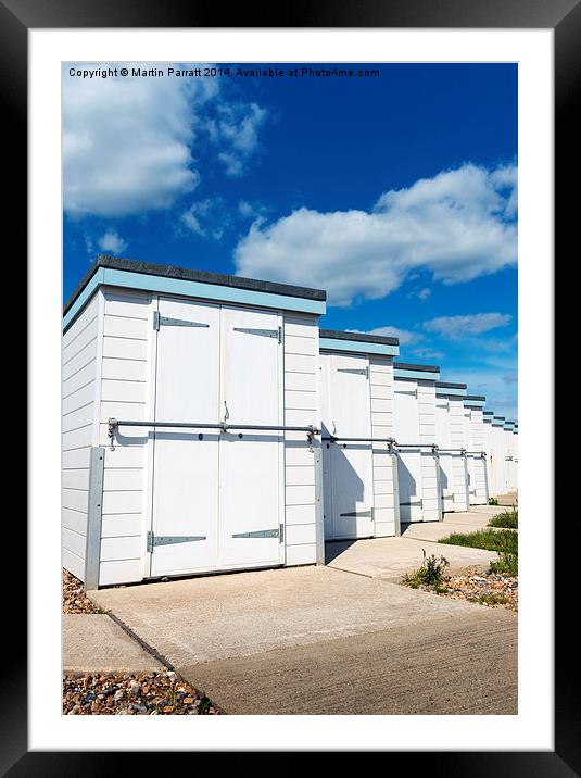 Worthing Beach Huts Framed Mounted Print by Martin Parratt