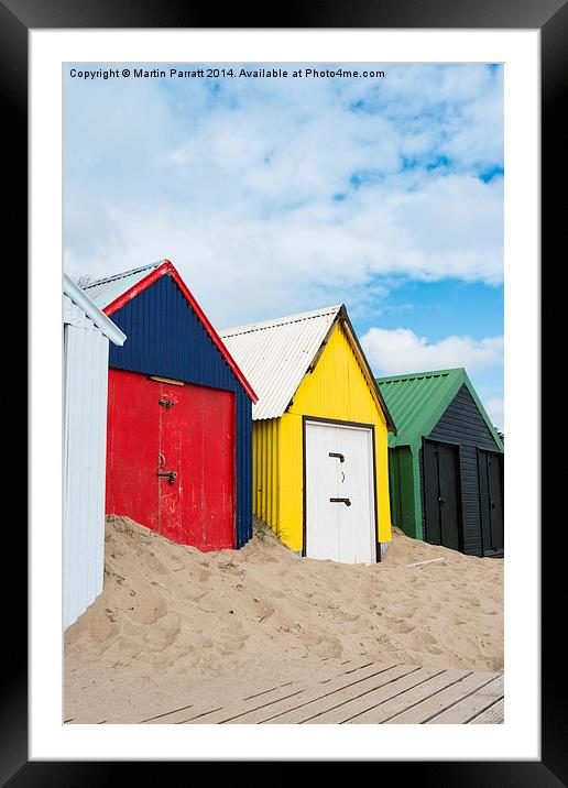 Abersoch Beach Huts Framed Mounted Print by Martin Parratt