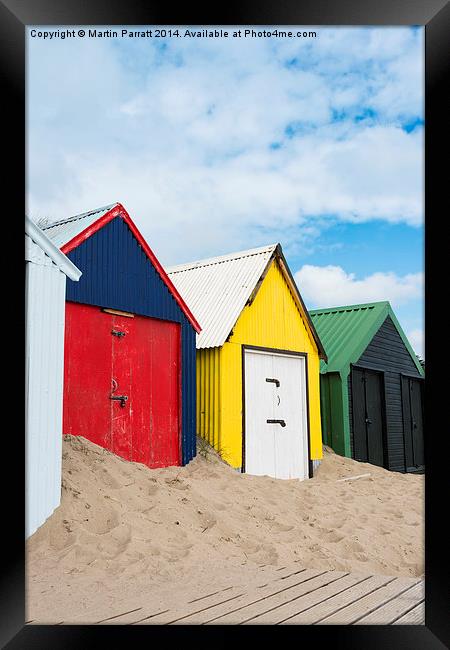 Abersoch Beach Huts Framed Print by Martin Parratt