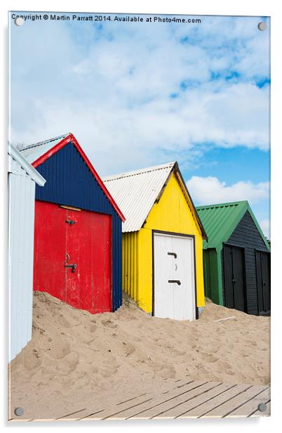 Abersoch Beach Huts Acrylic by Martin Parratt